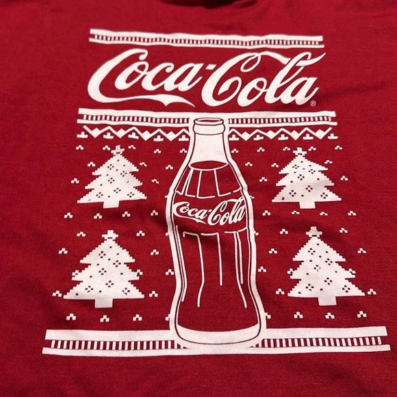 Coca Cola Christmas Cropped Hoodie XL - Picture 2 of 6